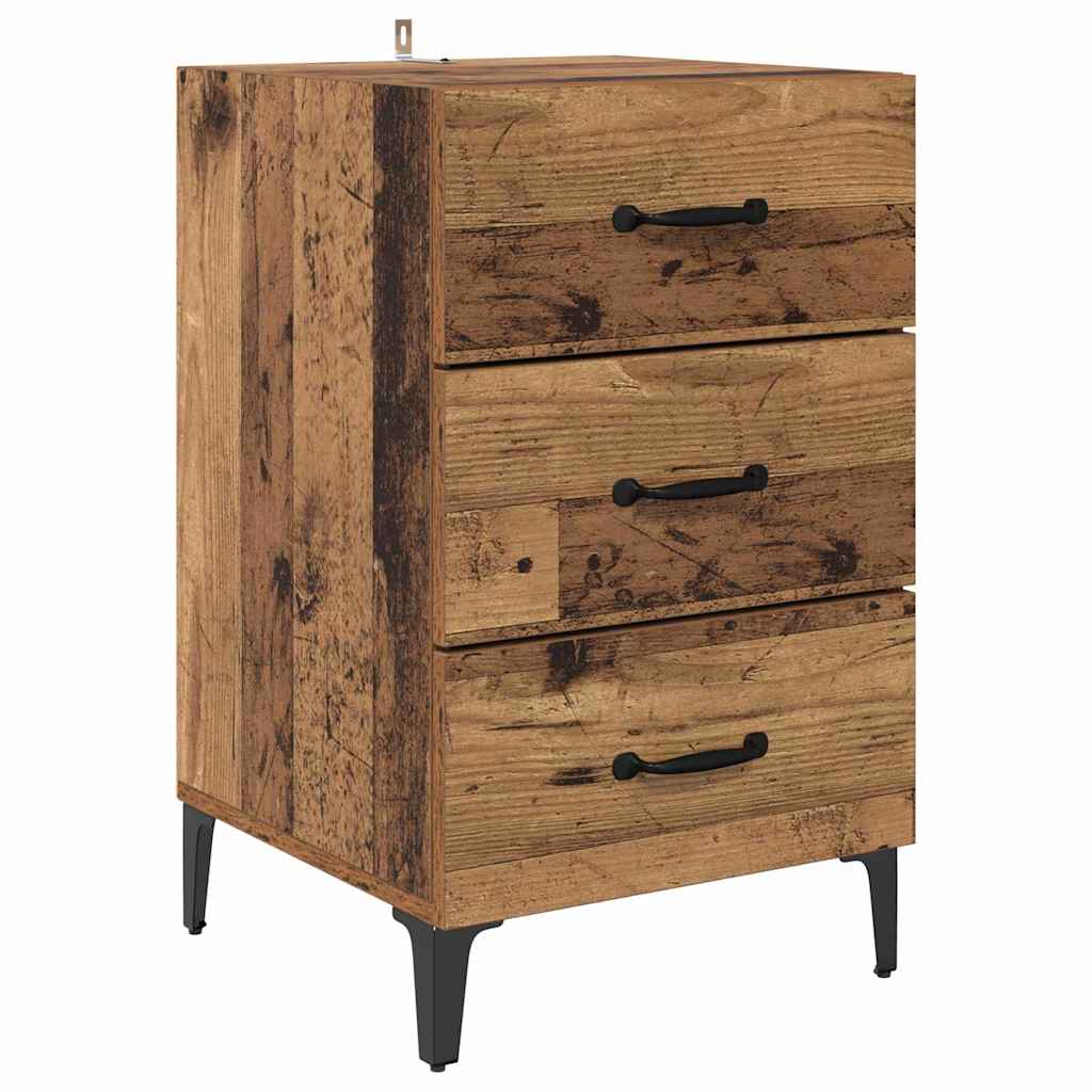 Bedside Cabinet Old wood 40 x 40 x 66 cm Engineered wood